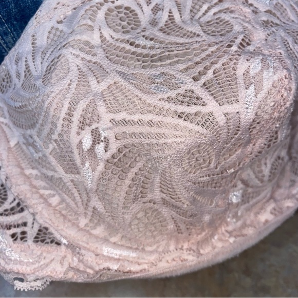 Beautiful Pastel Lace Underwire Bra from Adore Me 44DD 44E Lingerie Light Pink - Picture 3 of 10